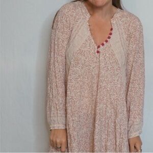 Natalie Martin Cream and Pink Dress